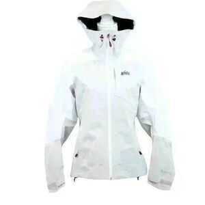REI Co-op Rainier‎ Rain Jacket – White/Gray, Size XS